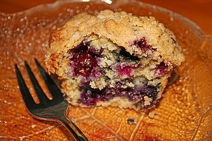 Amerikanische Blaubeermuffins mit Zimtkruste 7
