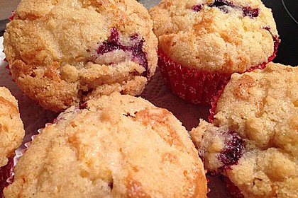 Amerikanische Blaubeermuffins mit Zimtkruste 1