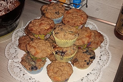 Amerikanische Blaubeermuffins mit Zimtkruste 23
