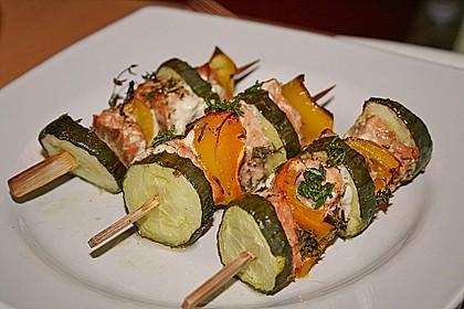 Gegrillte Lachsspie&szlig;e 1