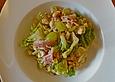 Sp&auml;tzlesalat mit Schinken und Trauben
