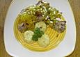 Poularde in Mandelsauce