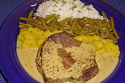 Rindersteaks mit Senf-Estragon Sauce 6