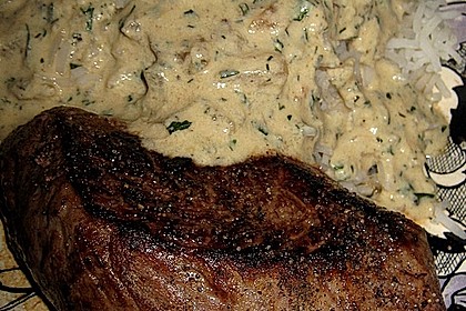 Rindersteaks mit Senf-Estragon Sauce 10