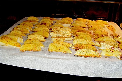 Kartoffelspalten mit Honig - Senf - Marinade 13