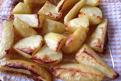 Kartoffelspalten mit Honig - Senf - Marinade 3