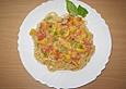 Spaghetti mit Pfirsich - Ingwer Sauce