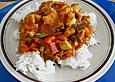 Kr&auml;uterreis mit bunter Gem&uuml;sesauce