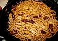 Scharfes Rindergeschnetzeltes mit Spaghetti