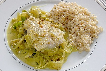 Pangasius im Lauch - Fenchel - Bett 1