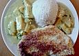Kokos - Putenschnitzel mit karibischem Ananas - Curry