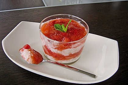 Kokos - Reis mit Rhabarber und Erdbeeren 3