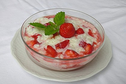 Kokos - Reis mit Rhabarber und Erdbeeren 4