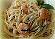 Linguine mit Garnelen in Proseccorahm