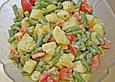 Bohnensalat mit Kartoffeln und Tomaten