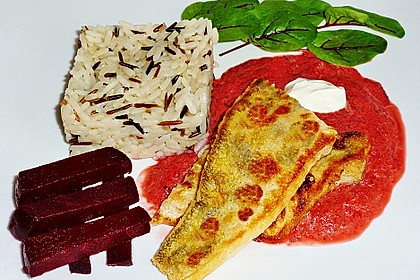 Zanderfilet mit Rote Bete-Sauce 1