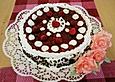 Schokok&auml;sekuchen mit Himbeeren