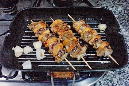 Papaya - Hähnchen - Spieße für den Grill 7