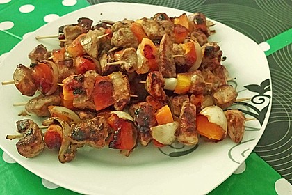 Papaya - Hähnchen - Spieße für den Grill 4