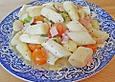 Spargelpfanne mit Tomaten und Gnocchi