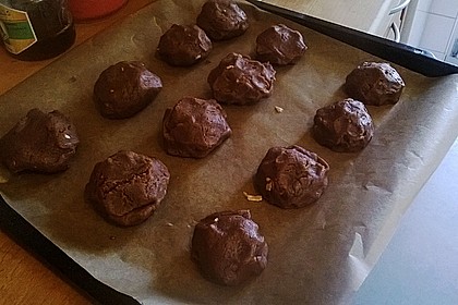 Schoko - Cookies mit Erdnussbutter - Füllung 36