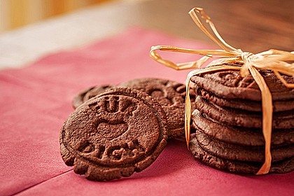 Schoko - Cookies mit Erdnussbutter - Füllung