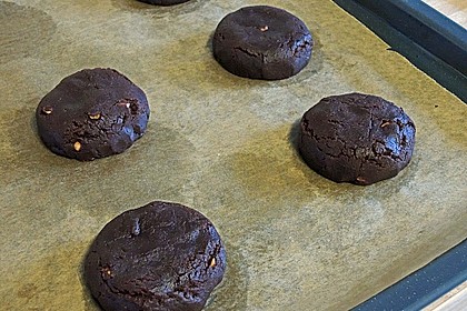 Schoko - Cookies mit Erdnussbutter - Füllung 15