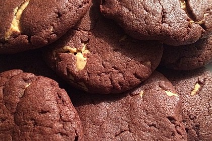Schoko - Cookies mit Erdnussbutter - Füllung 9