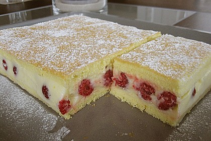 Limonen - Schnitten mit Himbeeren 1