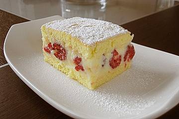 Limonen - Schnitten mit Himbeeren