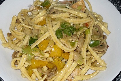 Sp&auml;tzle - H&uuml;hnchen - Pfanne