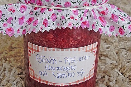 Pflaumen - Pfirsich - Marmelade mit Vanille
