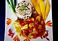 H&auml;hnchencurry mit Mango und Kokosmilch