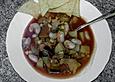 Mexikanische Gem&uuml;sesuppe mit Tortillachips