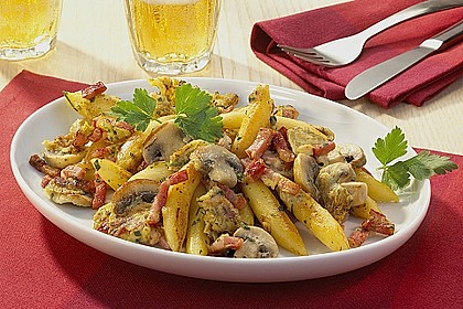 Schupfnudel - Kr&auml;uterr&uuml;hrei - Pfanne