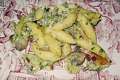 Schupfnudel - Kr&auml;uterr&uuml;hrei - Pfanne 1