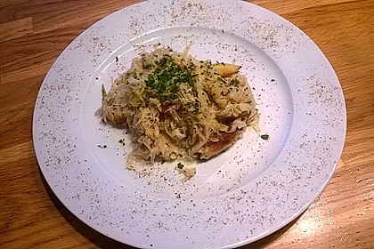 Schupfnudeln mit Sauerkraut und Speckwürfeln 13