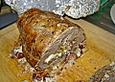 Gef&uuml;llte Lammschulter mit Spinat und Frischk&auml;se