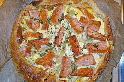 Blätterteigquiche mit Fenchel und Räucherlachs 4