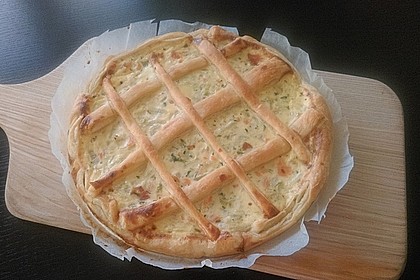 Blätterteigquiche mit Fenchel und Räucherlachs