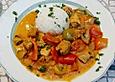 Pikante Putenpfanne mit Ajvar