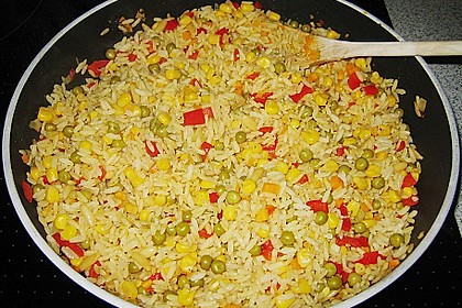 Puten - Gem&uuml;se - Reis - Pfanne
