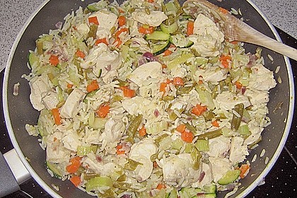 Puten - Gem&uuml;se - Reis - Pfanne 2