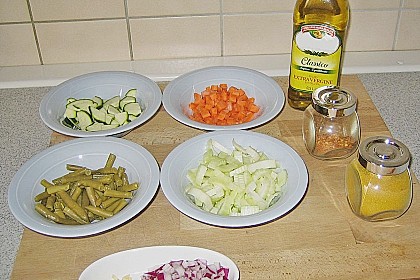 Puten - Gem&uuml;se - Reis - Pfanne 3
