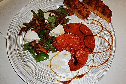 Lauwarmer Kürbissalat mit Rauke, Basilikum und Ziegenkäse 8