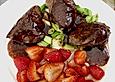 Putenleber mit Erdbeeren