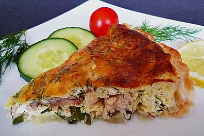 Forellenquiche auf Bl&auml;tterteigbasis 1
