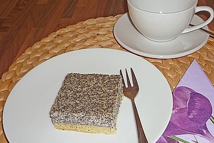 Leckerer Mohnkuchen mit Grie&szlig;