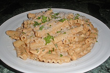Tomaten - Frischk&auml;se - So&szlig;e mit H&auml;hnchenstreifen 1
