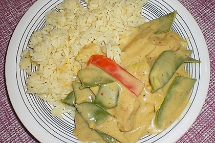 Gem&uuml;se - Curry in Kokosmilch auf thail&auml;ndische Art